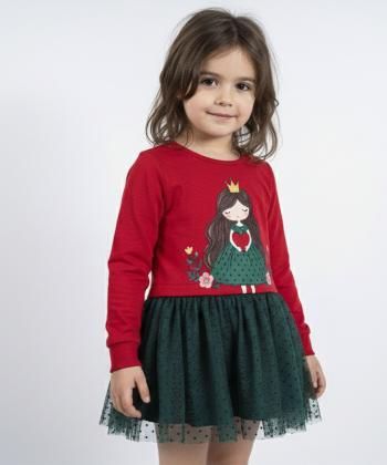 پیراهن آستین بلند دخترانه ملورینا مدل 7151