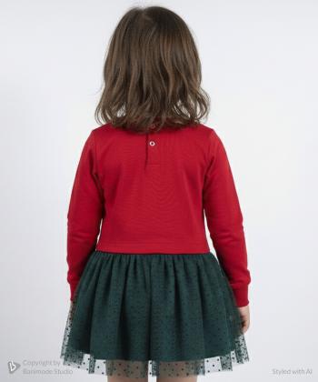 پیراهن آستین بلند دخترانه ملورینا مدل 7151