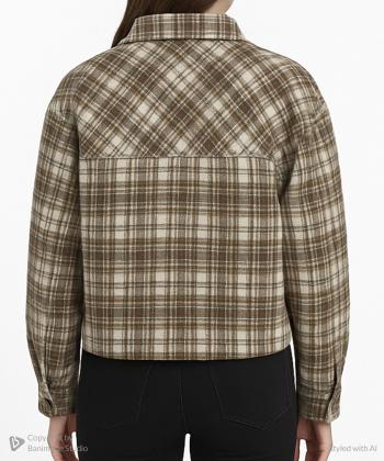 شومیز پشمی آستین بلند زنانه پینکی مدل 1137