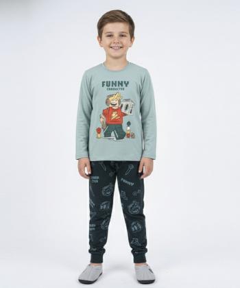 ست تیشرت و شلوار پسرانه سه دو مدل 6WK37NT2361