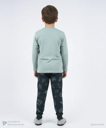 ست تیشرت و شلوار پسرانه سه دو مدل 6WK37NT2361