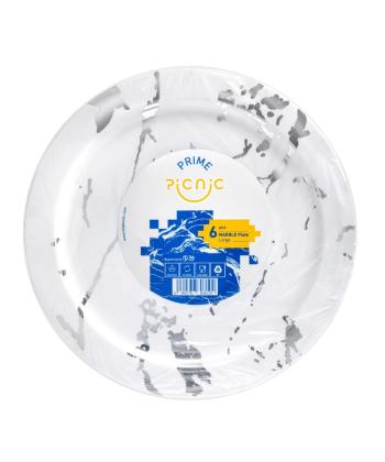 بشقاب چندبارمصرف طرح ماربل هانيمان سري پيكنيك پرايم