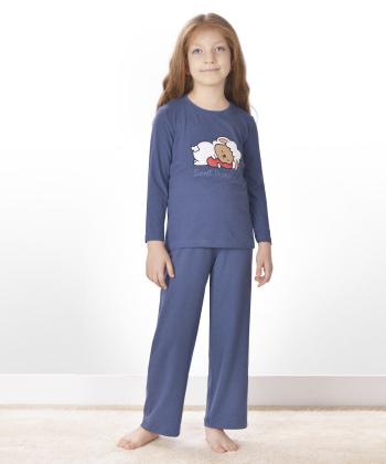 ست تیشرت و شلوار نخی دخترانه ناربن مدل KS1691