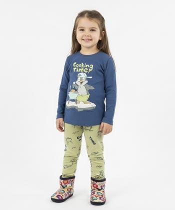 ست تیشرت و شلوار دخترانه سه دو مدل 6WK37NT2401