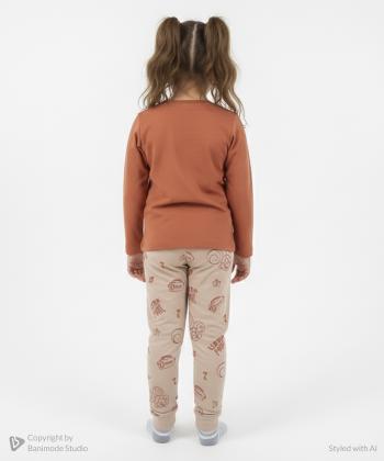 ست تیشرت و شلوار دخترانه سه دو مدل 6WK37NT2381