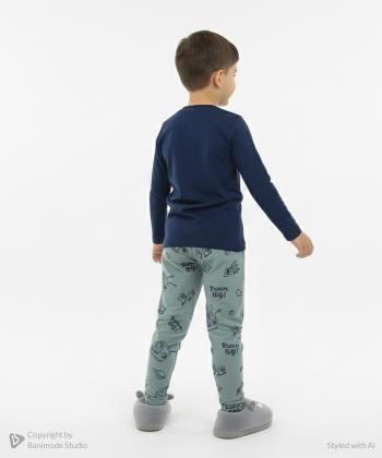 ست تیشرت و شلوار پسرانه سه دو مدل 6WK37NT2351