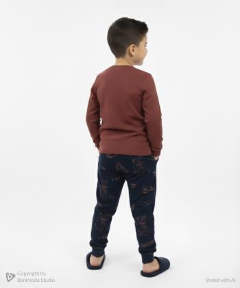 ست تیشرت و شلوار پسرانه سه دو مدل 6WK37NT2341