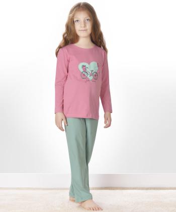 ست بلوز و شلوار نخی دخترانه ناربن مدل KS1697