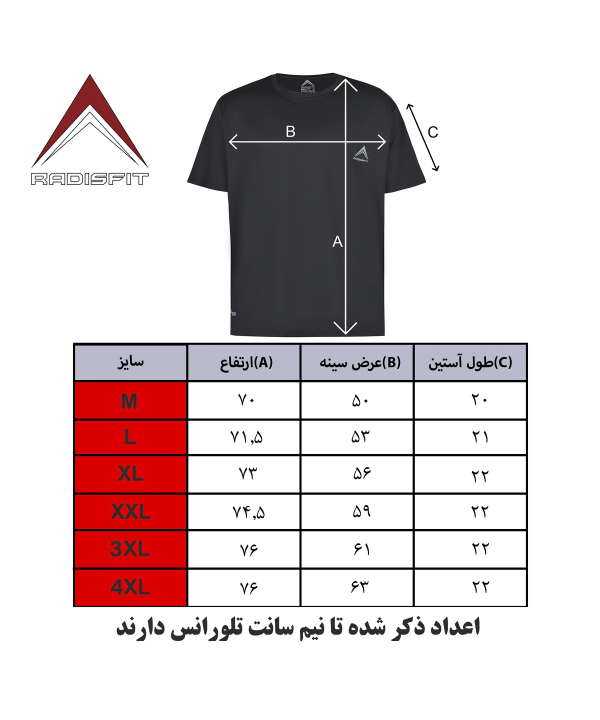 تيشرت ورزشي مردانه راديس فيت مدل Dri-Fit B1
