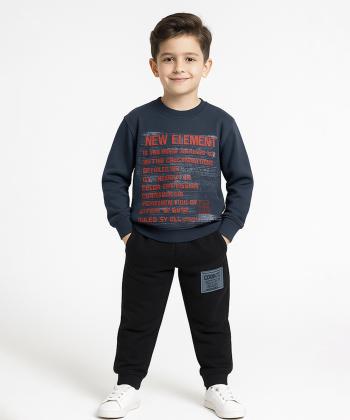 سویشرت و شلوار نخ پنبه پسرانه مندوست مدل 10750