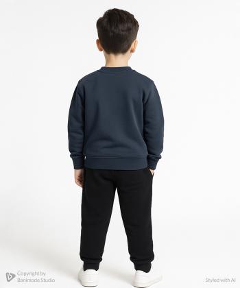 سویشرت و شلوار نخ پنبه پسرانه مندوست مدل 10750