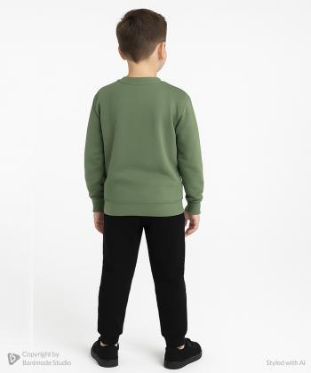 سویشرت و شلوار نخ پنبه پسرانه مندوست مدل 10750