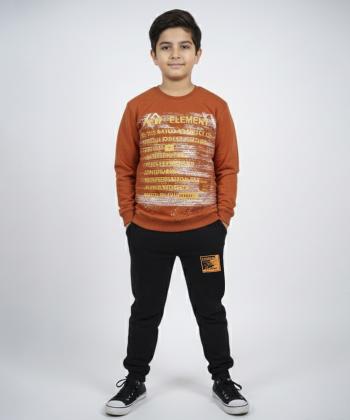 سویشرت و شلوار نخ پنبه پسرانه مندوست مدل 10750