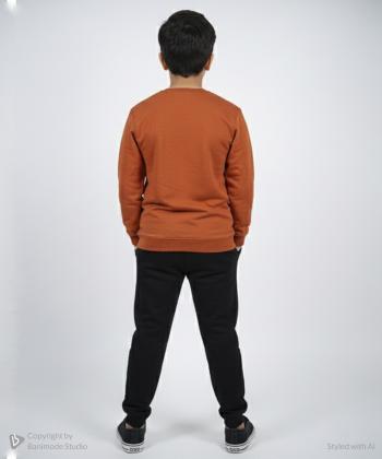 سویشرت و شلوار نخ پنبه پسرانه مندوست مدل 10750