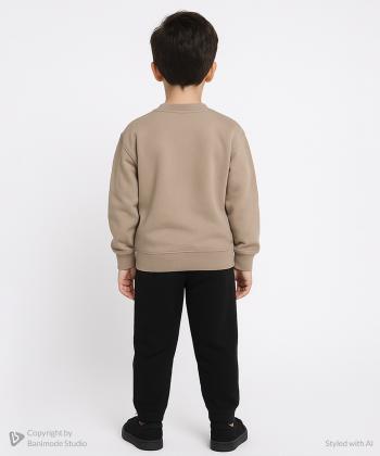 سویشرت و شلوار نخ پنبه پسرانه مندوست مدل 10790