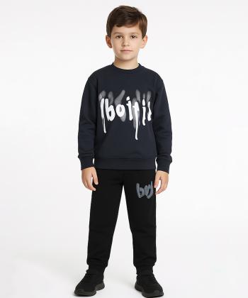 سویشرت و شلوار نخ پنبه پسرانه مندوست مدل 10790