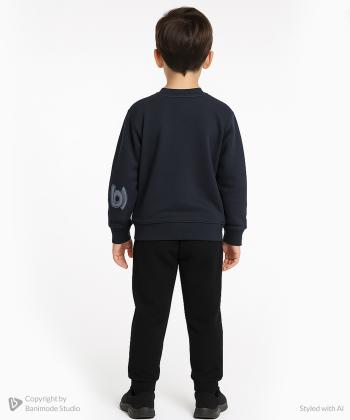 سویشرت و شلوار نخ پنبه پسرانه مندوست مدل 10790