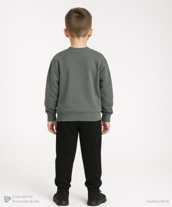 سویشرت و شلوار نخ پنبه پسرانه مندوست مدل 10790