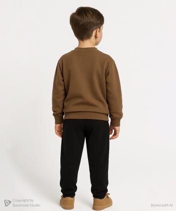 سویشرت و شلوار نخ پنبه پسرانه مندوست مدل 10790