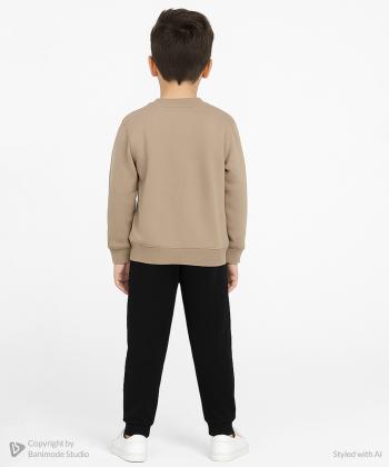 سویشرت و شلوار نخ پنبه پسرانه مندوست مدل 10791