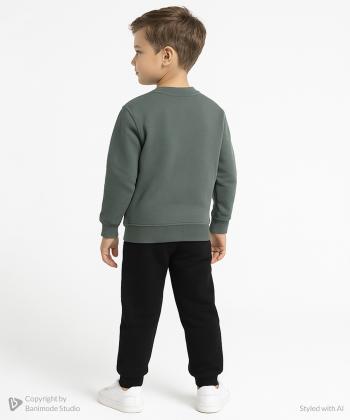 سویشرت و شلوار نخ پنبه پسرانه مندوست مدل 10791