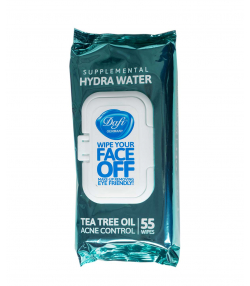 دستمال مرطوب پاک کننده آرایش دافی Dafi مدل Hydra Water بسته 55 عددی