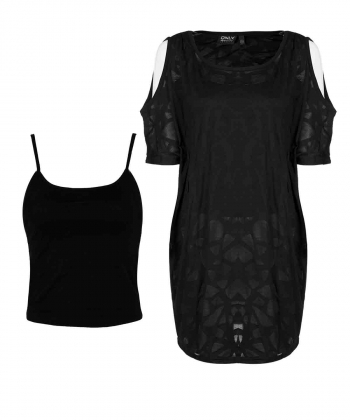 ست بلوز و تاپ زنانه اونلی Only مدل Cool Belt Jersey