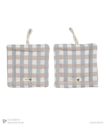 دستگيره آشپزخانه جفت نمك مدل چهارخانه كد 905020