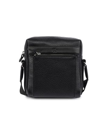 کیف دوشی چرم طبیعی مردانه نوین چرم مدل راونا