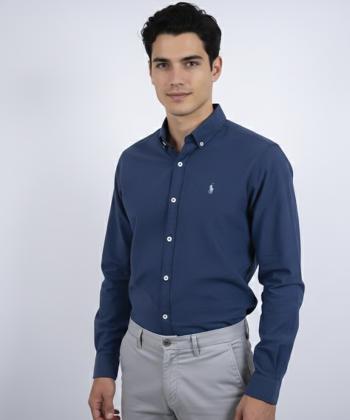 پیراهن آستین بلند مردانه سایز بزرگ برند پی لس کد AM4466