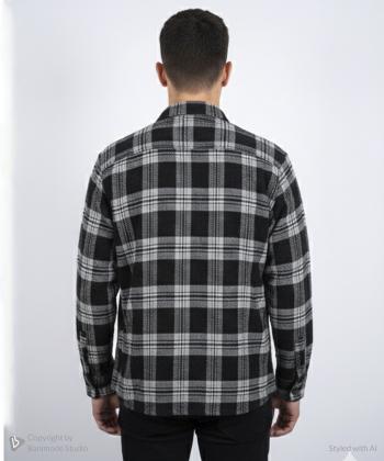 پیراهن آستین بلند مردانه آر ان اس مدل 12202613