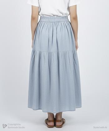 دامن بلند لینن زنانه بوخی مدل D121