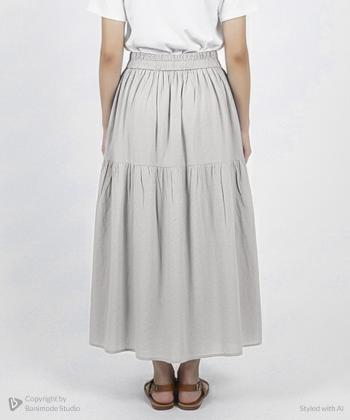 دامن بلند لینن زنانه بوخی مدل D121
