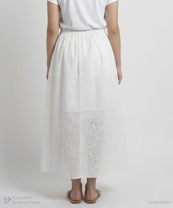 دامن بلند لینن زنانه بوخی مدل D131