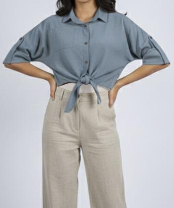 شومیز آستین کوتاه زنانه بوخی مدل P400