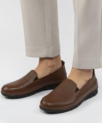 کفش کالج چرم طبیعی زنانه شیما مدل راجر 930