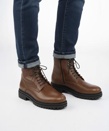 نيم بوت مردانه چرم طبيعي نوين چرم مدل 5501