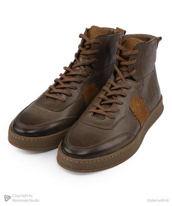 نیم بوت چرم طبیعی مردانه بالون مدل j18