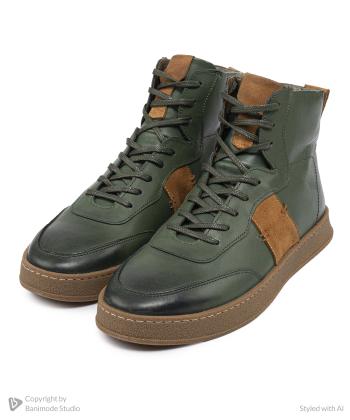 نیم بوت چرم طبیعی مردانه بالون مدل j18