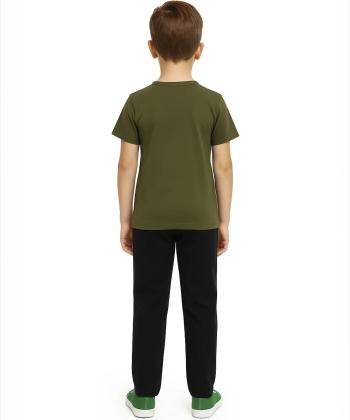 ست تیشرت و شلوار نخی پسرانه مادر مدل Sivan