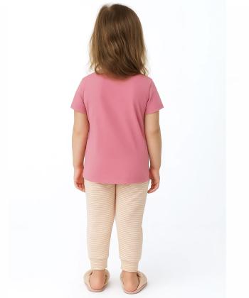 ست تیشرت و شلوار نخی دخترانه مادر مدل Mitil