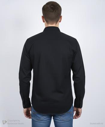 پیراهن آستین بلند مردانه پی لس مدل AM4468