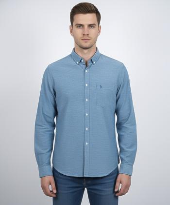 پیراهن آستین بلند مردانه سایز بزرگ برند پی لس کد AM4466