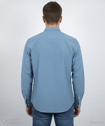 پیراهن آستین بلند مردانه سایز بزرگ برند پی لس کد AM4466