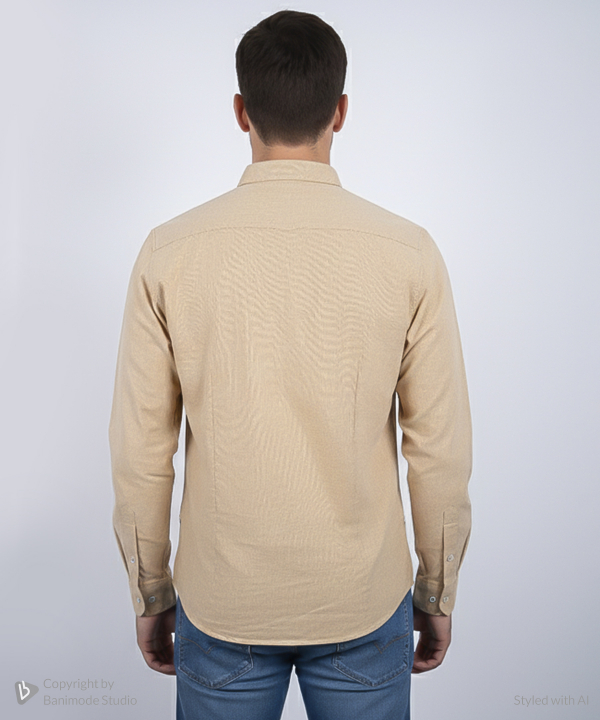 پیراهن آستین بلند مردانه پی لس مدل AM4468