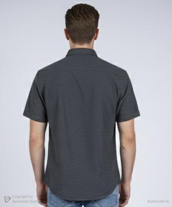 پيراهن آستين كوتاه مردانه برند پي لس كد AM4512