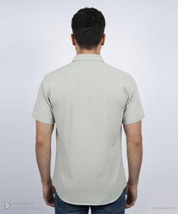 پيراهن آستين كوتاه مردانه برند پي لس كد 1404086