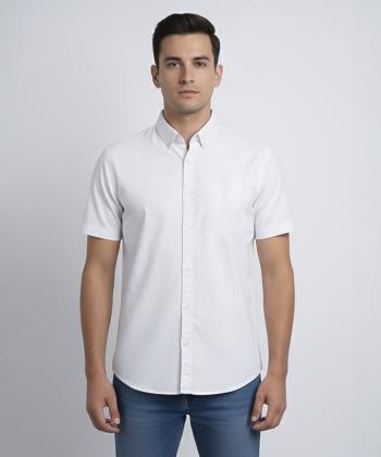 پيراهن آستين كوتاه مردانه برند پي لس كد 1404086