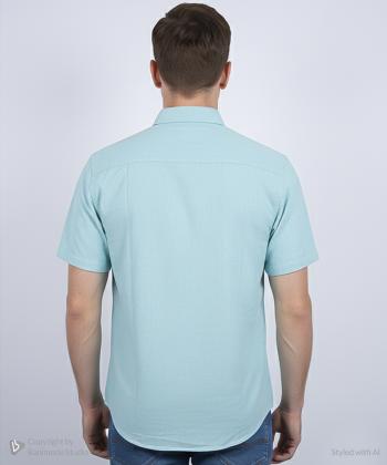 پيراهن آستين كوتاه مردانه برند پي لس كد 1404086