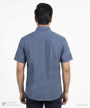 پيراهن آستين كوتاه مردانه برند پي لس كد 1404085